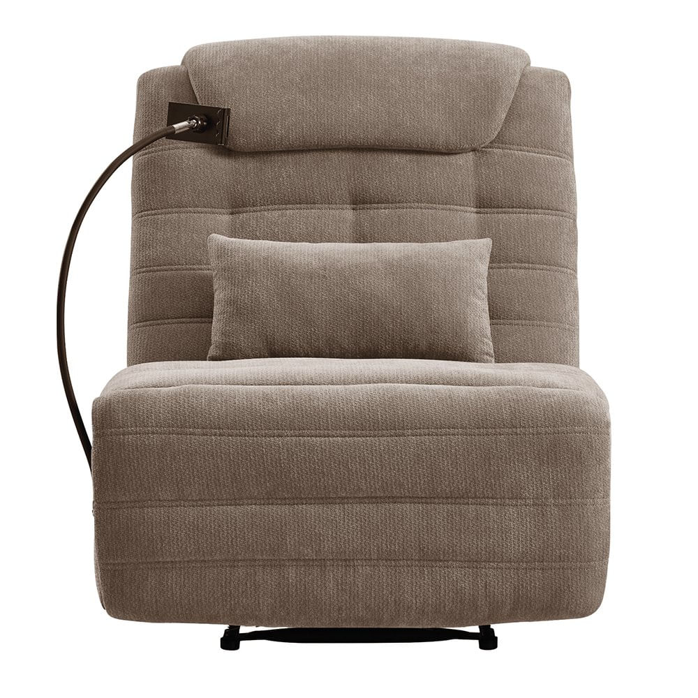 Sillón Reclinable con Soporte para Teléfono 82 x 95 x 96 Cm Color Taupe Sillón Reclinable Color Taupe con Soporte para Teléfono 82 x 95 x 96 Cm