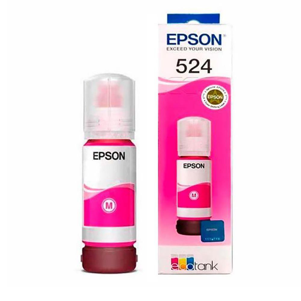 Botella de Tinta Epson T524 Magenta de 70 mL para Impresoras EcoTank