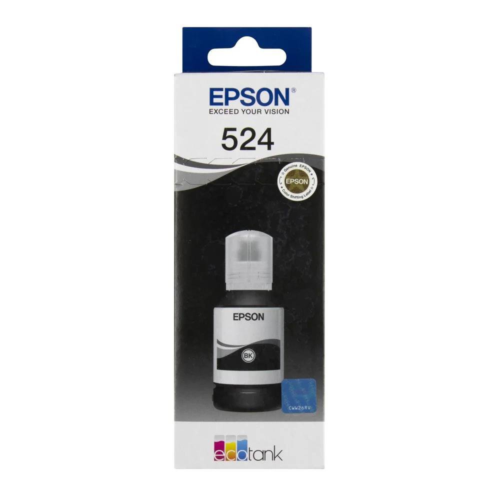 Botella de Tinta Epson T524 Negro de 127 mL para Impresoras EcoTank
