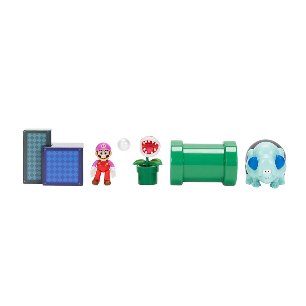 Set de Juego Diorama Super Mario Wonder 2.5 Plg con Figuras y Accesorios