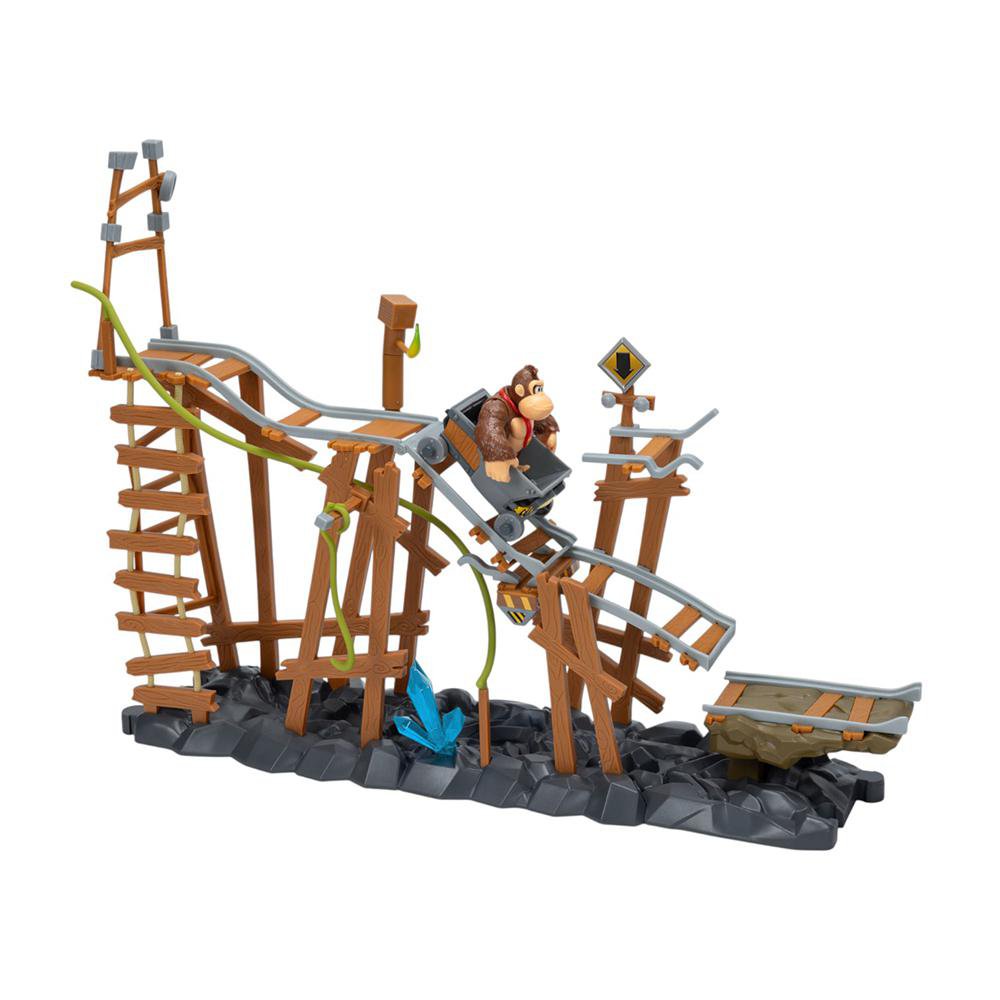 Set de Juego Diorama Donkey Kong Aventura en la Mina con Vagoneta 2.5 Plg