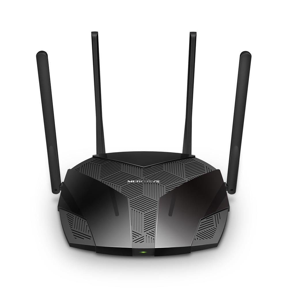 Router Inalámbrico Wi-Fi 6 AX1500 con Doble Banda y 4 Antenas en Color Negro