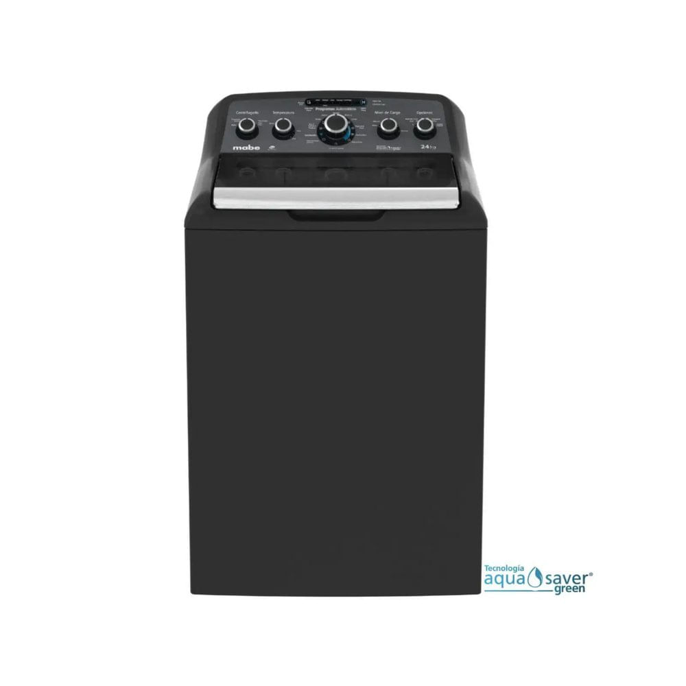 Lavadora Automática Aqua Saver Green High Efficiency 24 kg Carga Superior Color Negro con…