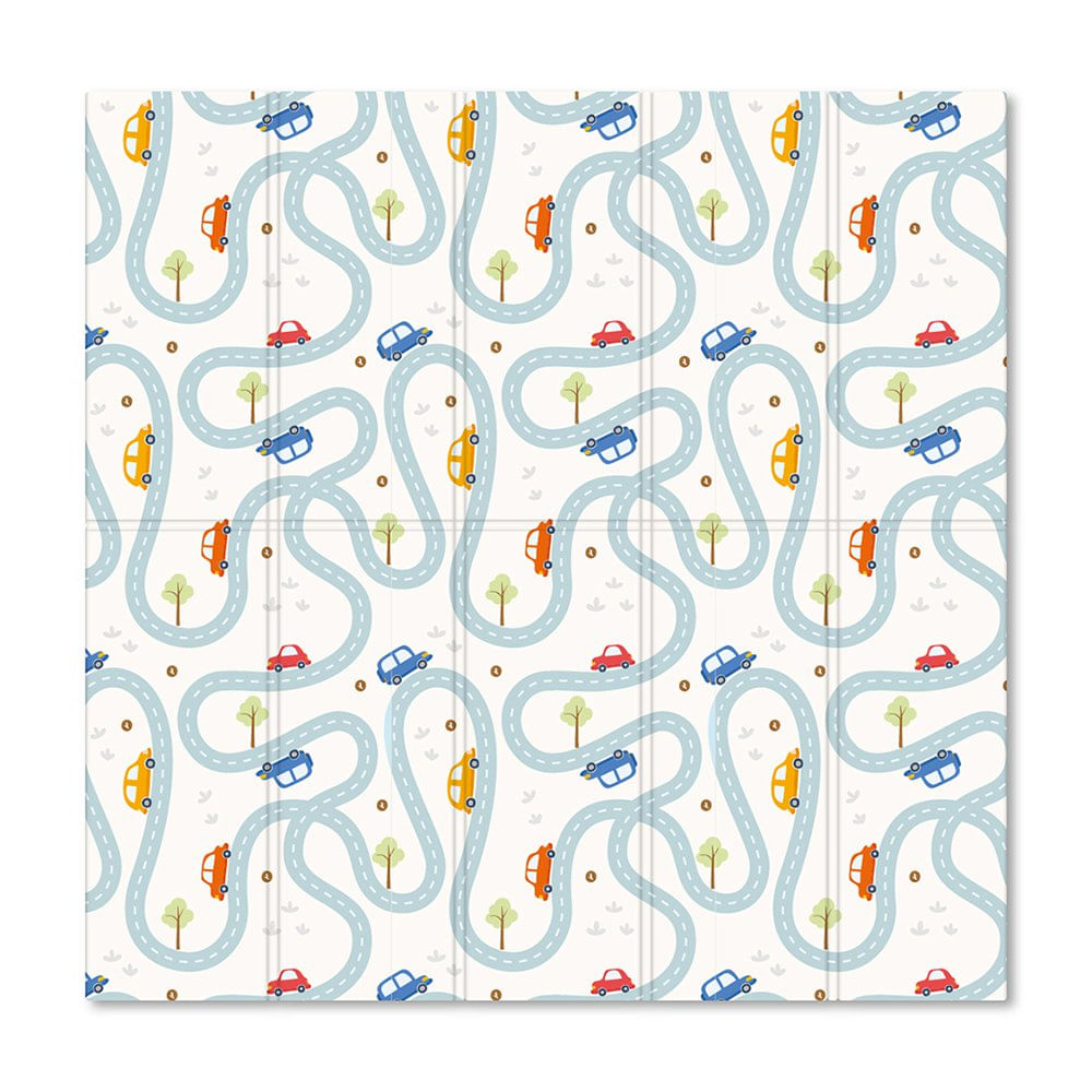 Alfombra Plegable con Cerco para Bebé Estampado Ciudad