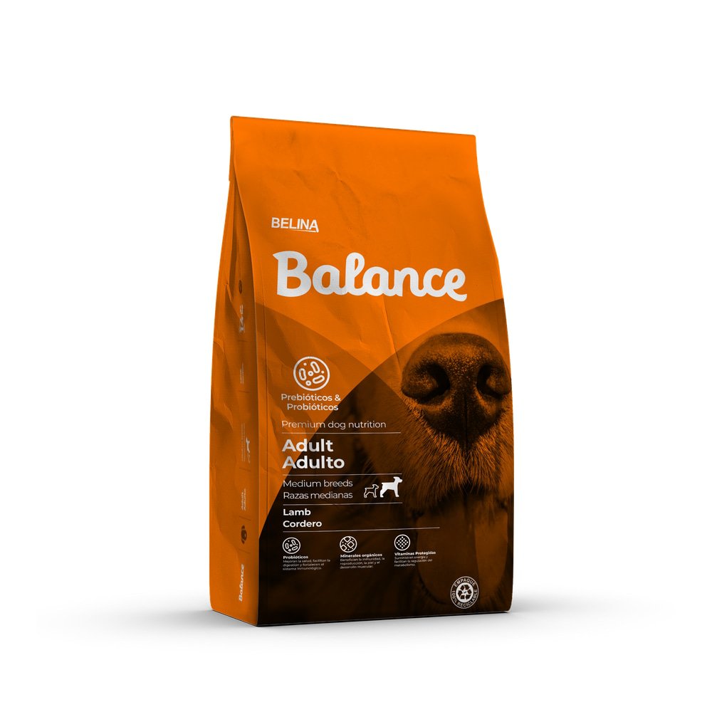 Concentrado para Perro Adulto Razas Medianas Sabor Cordero con Probióticos Bolsa de 2 Kg