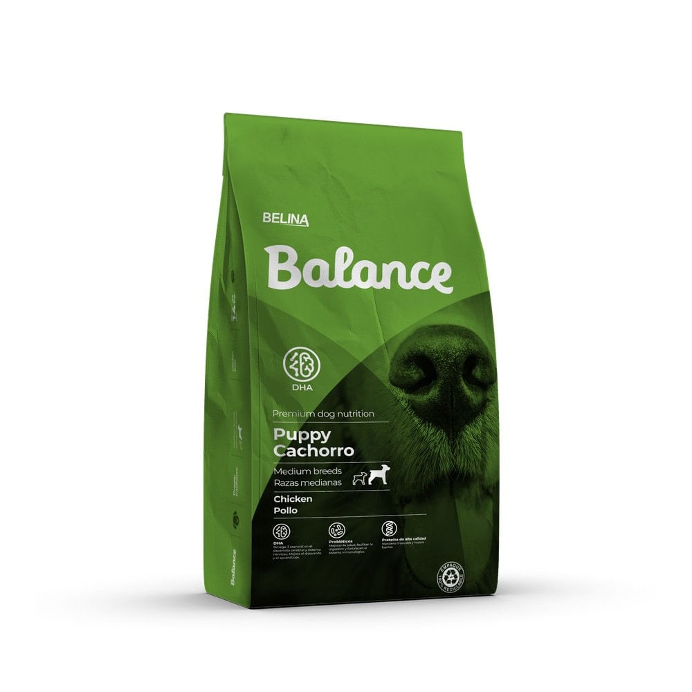 Concentrado Seco para Cachorro de Razas Medianas y Grandes Sabor Pollo con DHA y Probiótic…