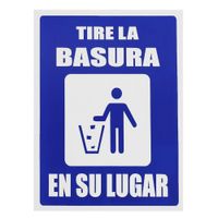 Rótulo Tire La Basura - Foto Metal