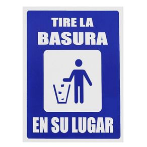 Rótulo Tire La Basura - Foto Metal