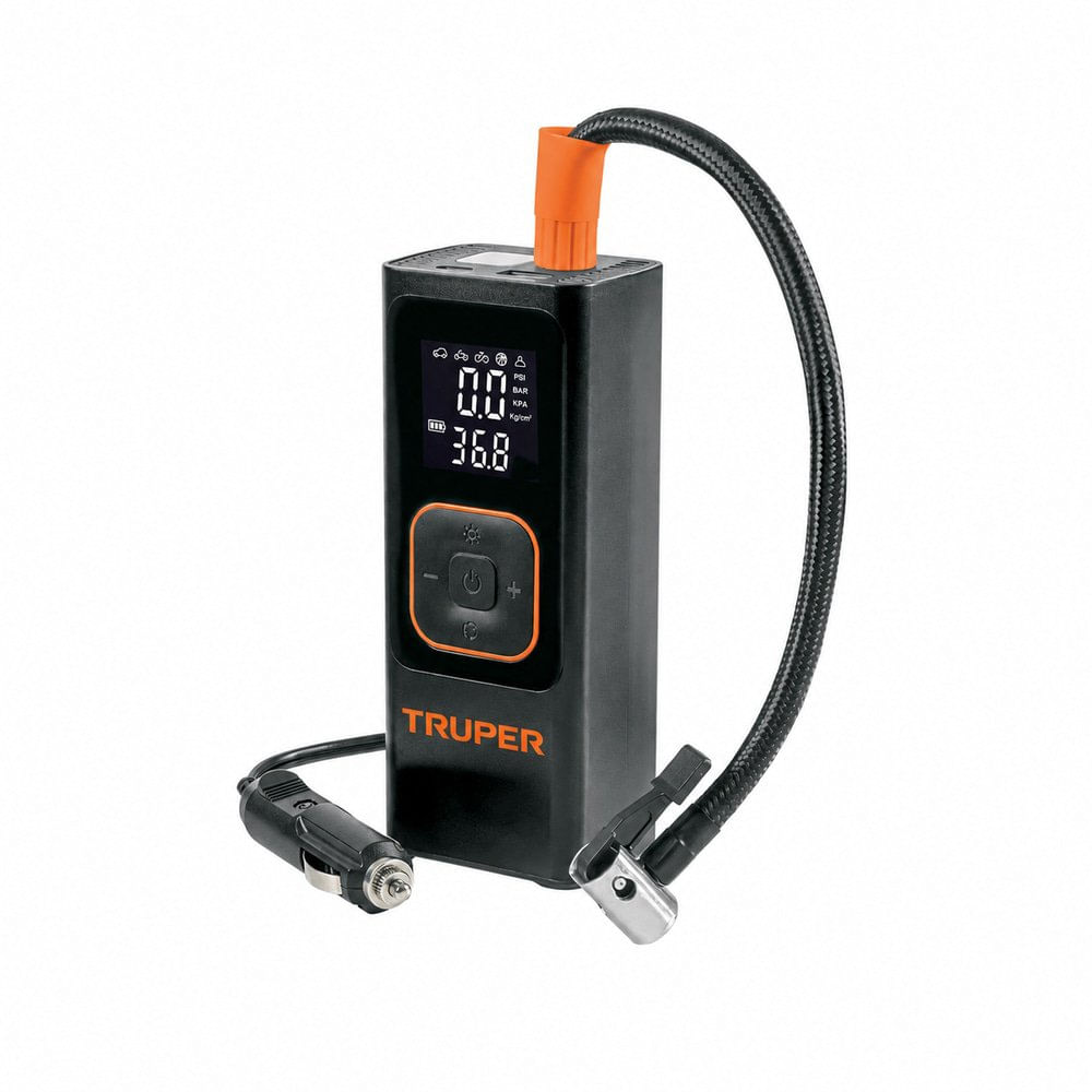 Inflador Compresor de Aire Inalámbrico Portátil 150 PSI con Pantalla Digital, Batería Recargable y Linterna Compresor de Aire Inalámbrico Portátil 150 PSI con Pantalla Digital