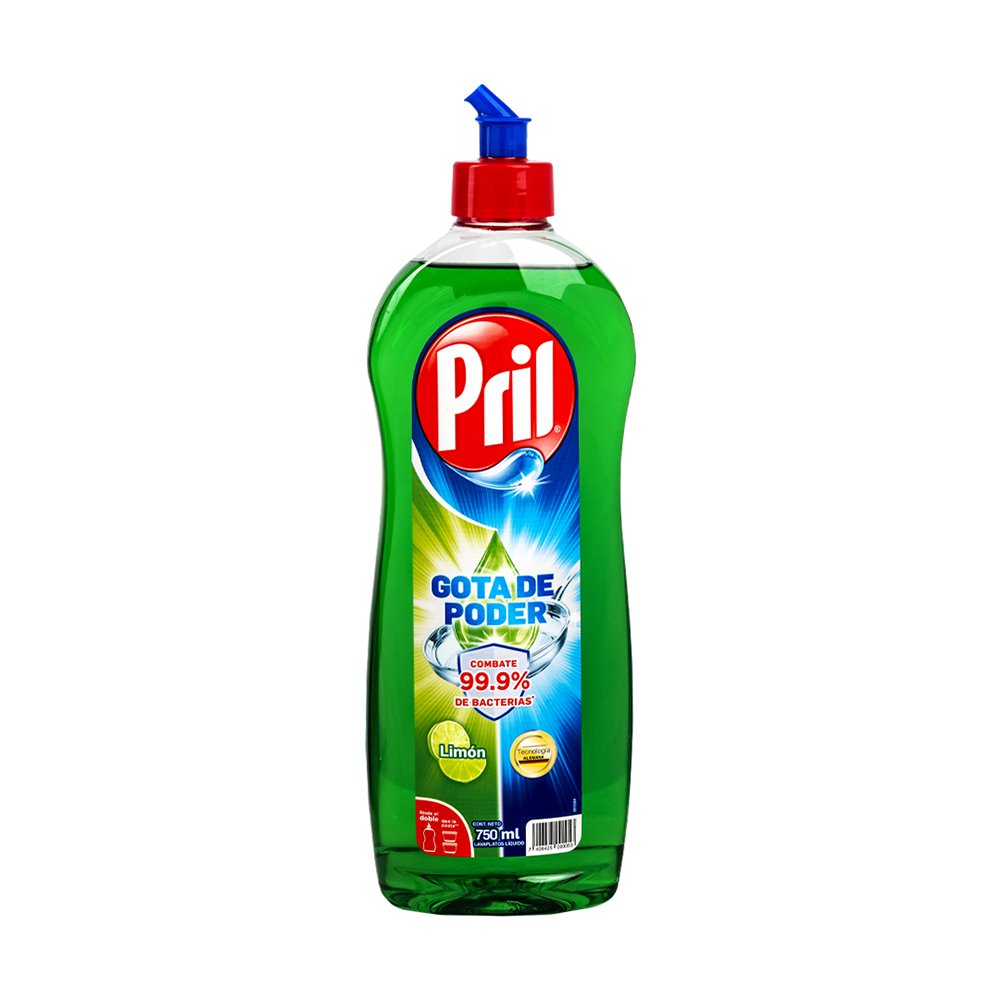 Lavaplatos Líquido Pril Gota de Poder Aroma Limón 750 ml