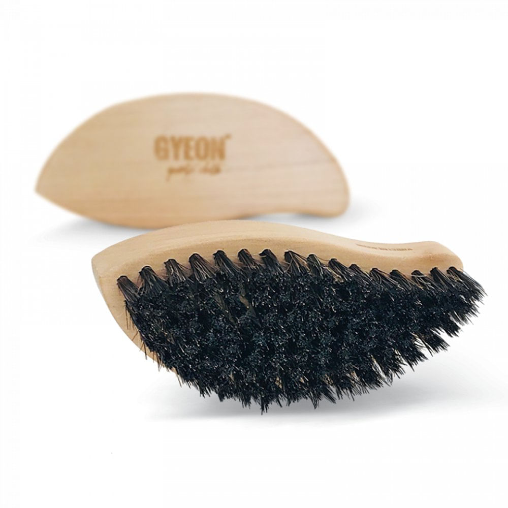Cepillo para Limpiar Cuero y Telas con Cerdas de Crin y Mango de Madera Ergonómico para Au…