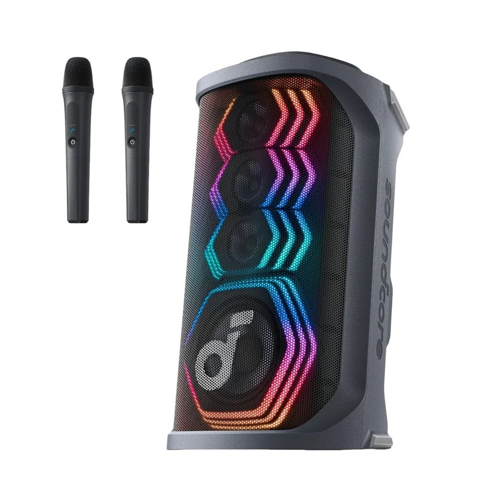 Bocina Inalámbrica Rave 3S para Karaoke 200W con 2 Micrófonos