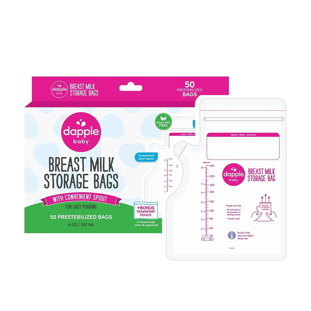 Bolsas para Almacenamiento de Leche Materna 8 Oz 50 Unidades