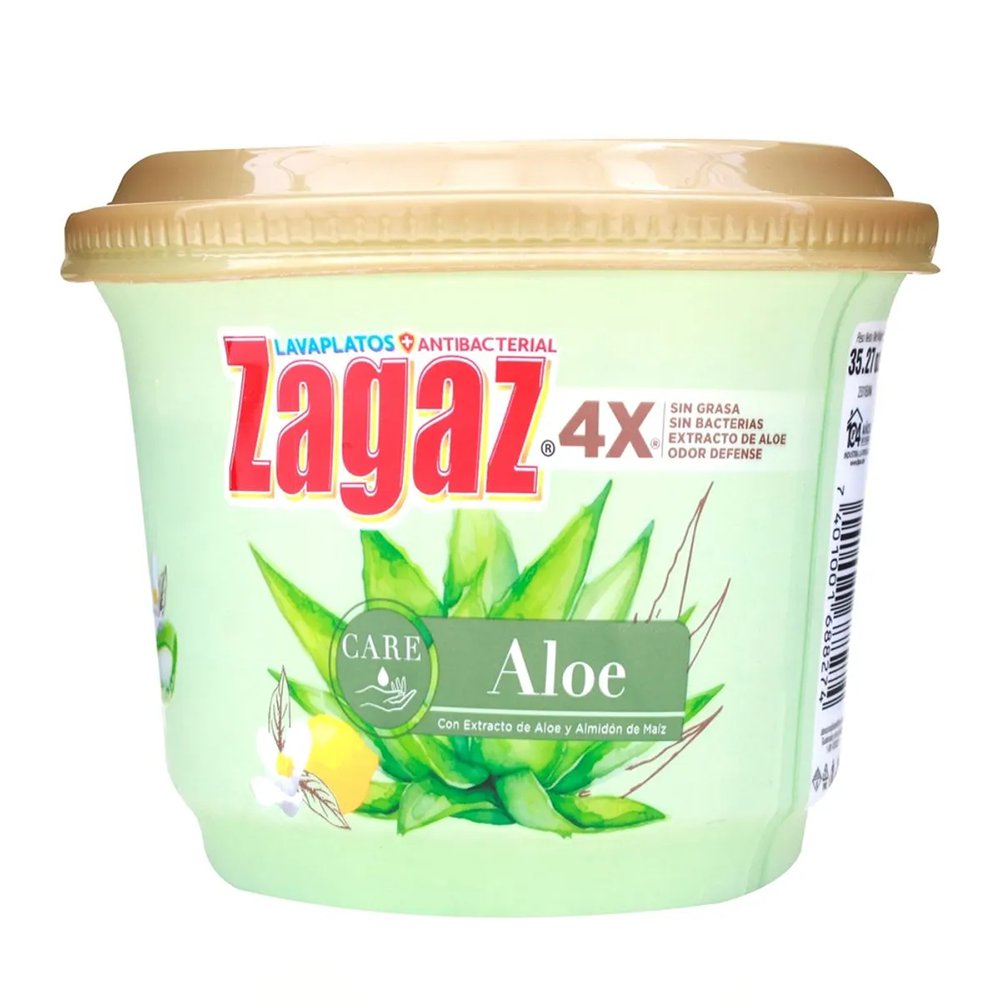 Lavaplatos en Crema Zagaz Antibacterial con Extracto de Aloe Vera de 1 Kg
