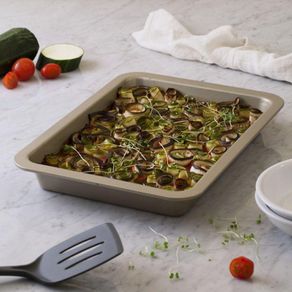 Molde Asadera Non Stick Gold 37X27 Cm - Ilko