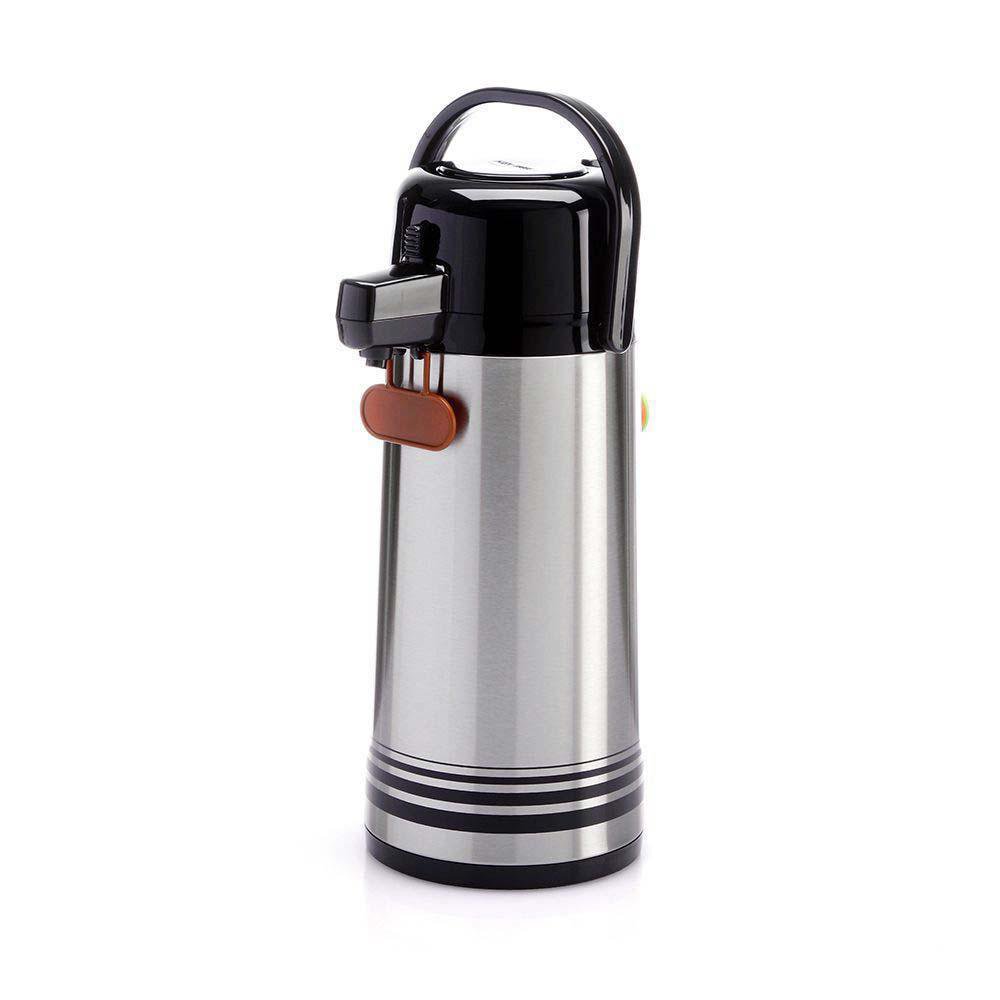 Termo de 1.9 L de Acero Inoxidable con Bomba Dosificadora Color Plateado y Negro
