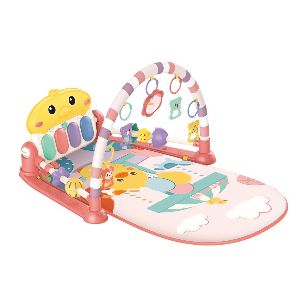 Gimnasio Interactivo Rectángulo Diseño de Patito con Piano Color Rosado
