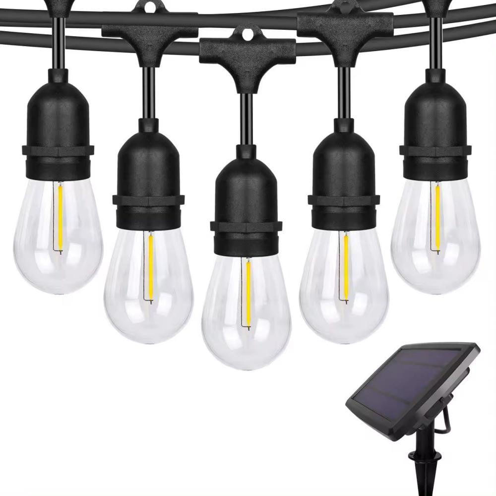 Guirnalda Solar de 15 Metros con Bombillos LED para Exterior