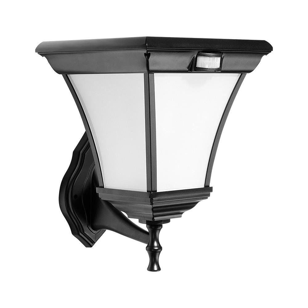 Farol Solar para Pared con Sensor de Movimiento Negro para Exterior