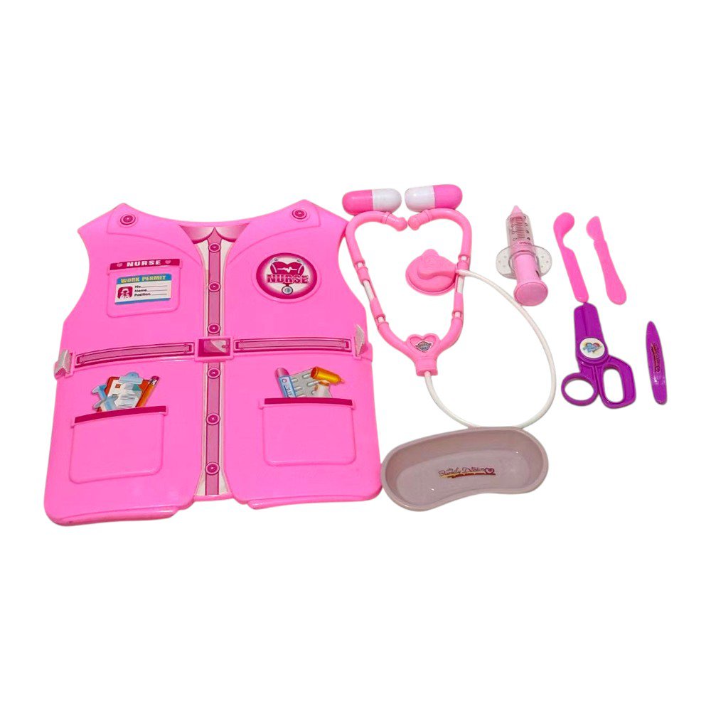 Set de Doctor Infantil Con Accesorios Médicos Rosado