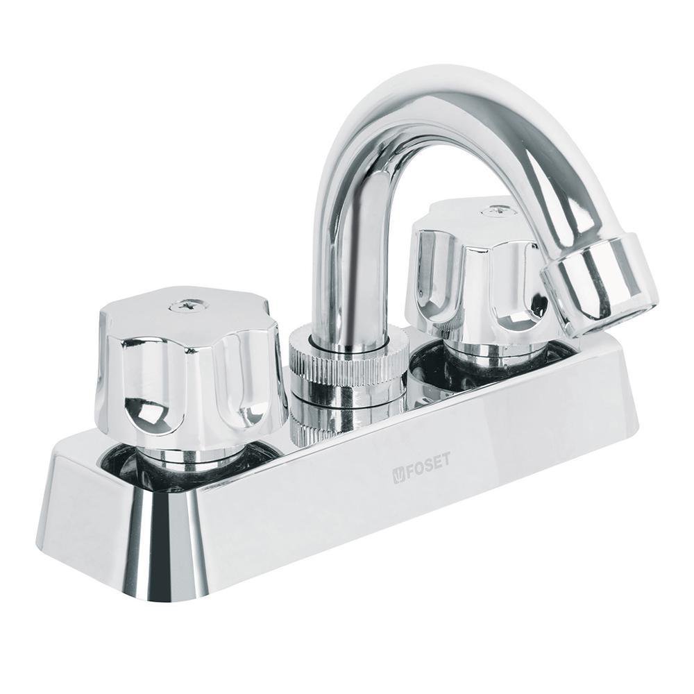 Grifo Mezclador para Lavamanos Cuello Curvo 4 Plg Cromo