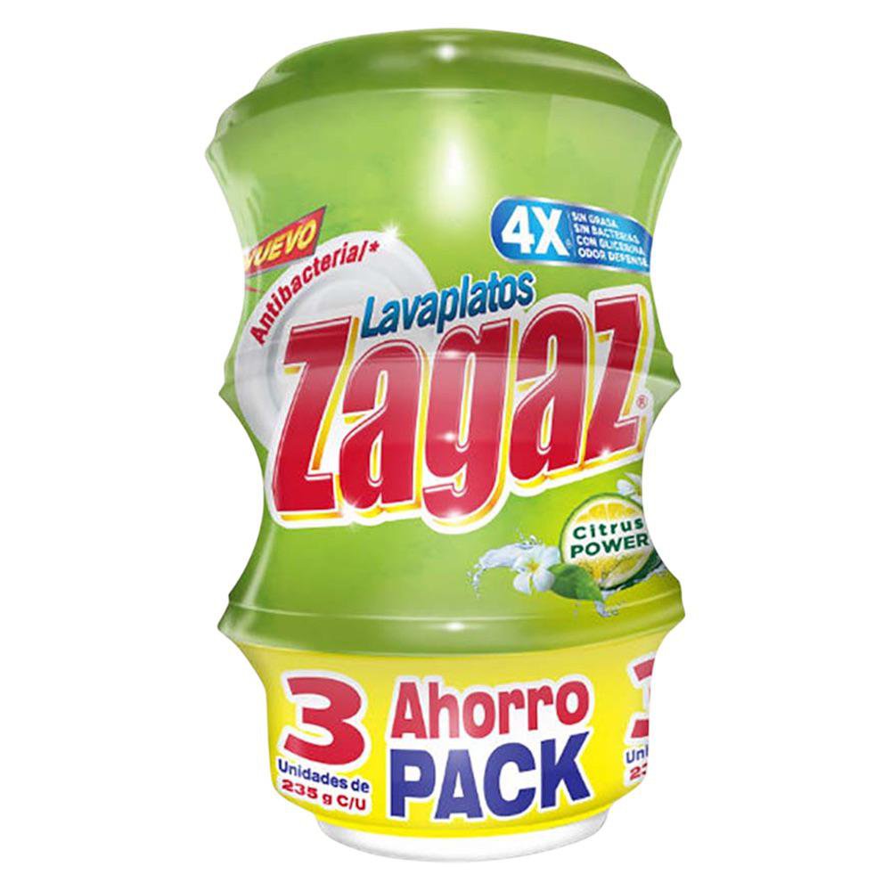 Lavaplatos en Crema Antibacterial Aroma Citrus 3 Unidades