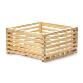Maceta De Madera Natural 20.2X16 Cm - Fixer