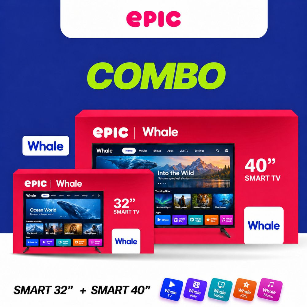 Combo de 2 Smart TV de 40 y 32 Plg con Whale OS