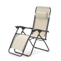 Silla  De Exterior De Descanso Plegable Beige - Z