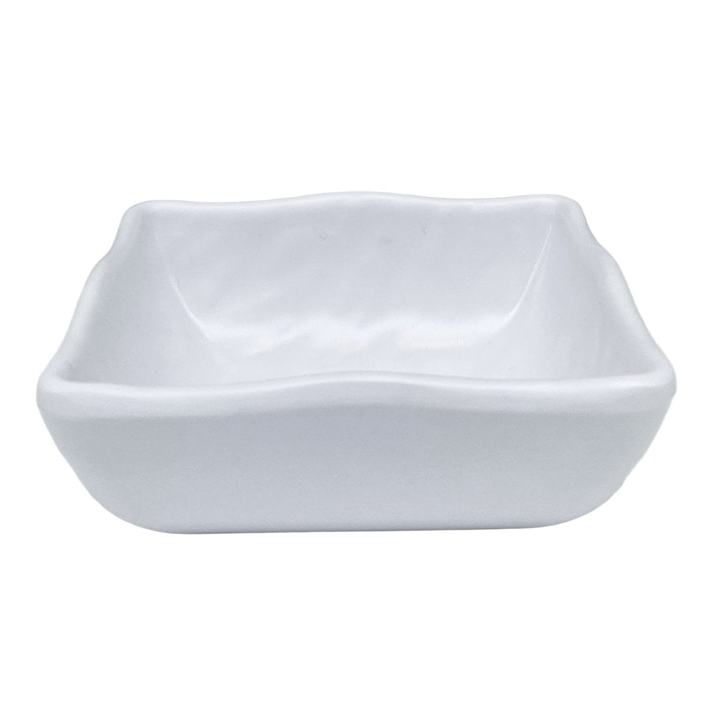 Ramekin Scallop de 2 Oz con Diseño de Bordes Ondulados para Salsas y Aderezos Color Blanco
