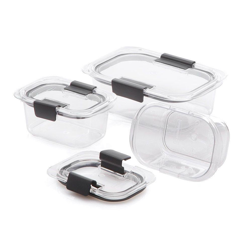 Set de 3 Contenedores Brillance con Tapadera Color Transparente