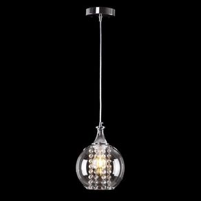 Lámpara Colgante Cromo/Vidrio 1Bombillox40Wmax - Zlumini
