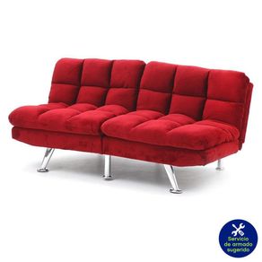 Sofá Cama Color Rojo 107 X 93 X 84 Cm - Z