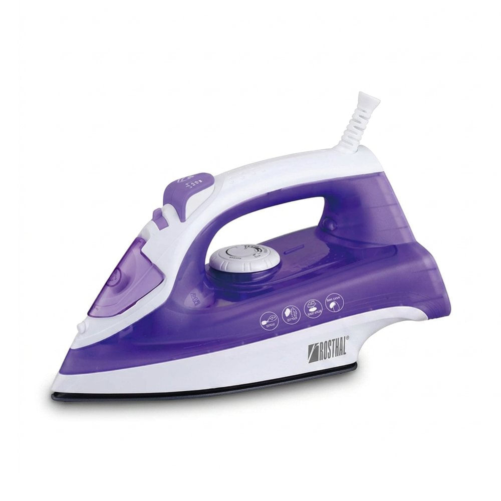 Plancha de Vapor con Rociador de 1200 W Color Blanco con Morado
