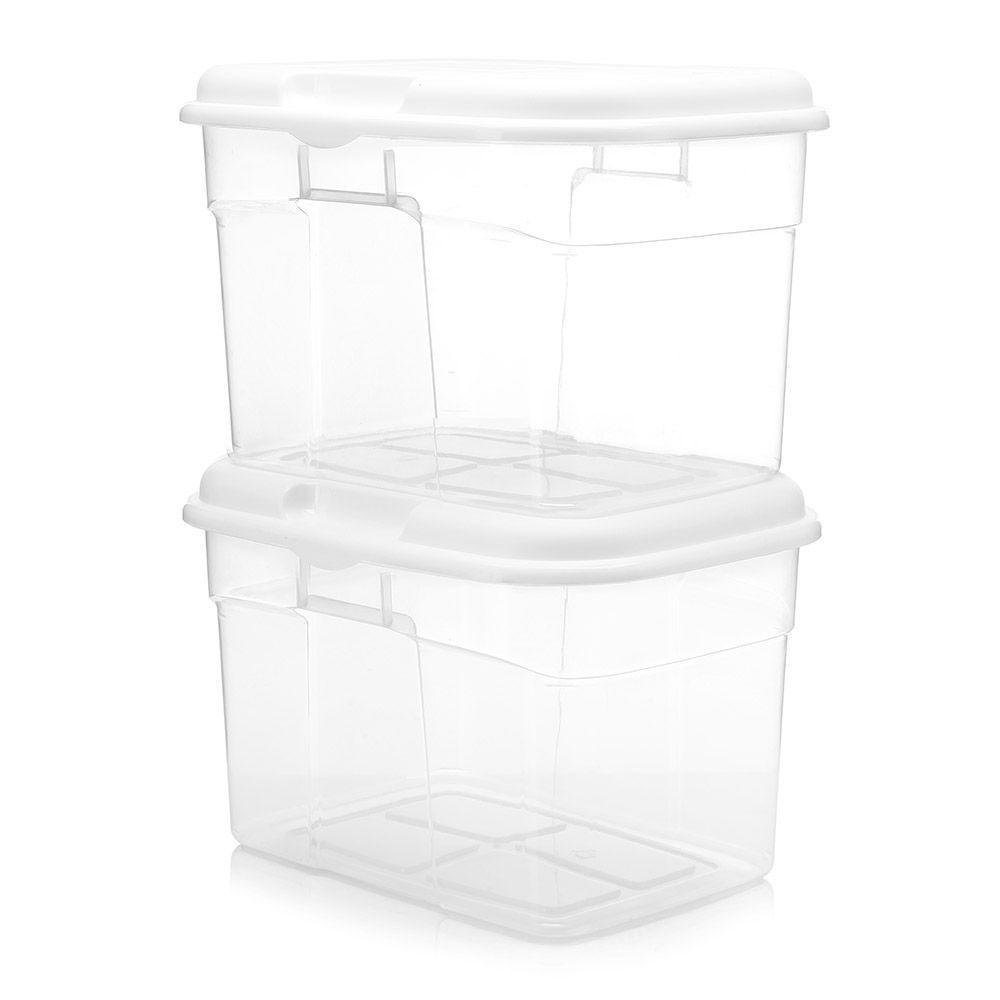 Set 2 Cajas Jumbito 32 L - Varios Colores Blanco