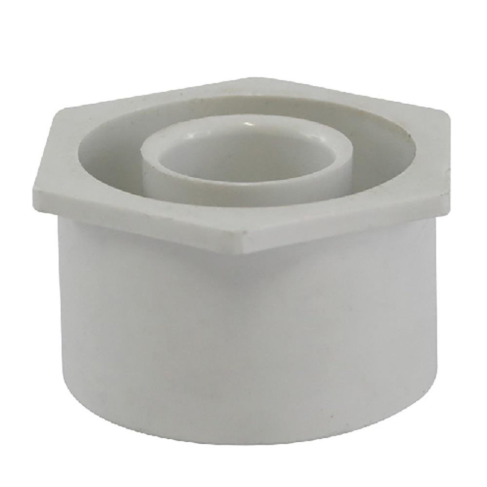 Reductor Bushing 1 x 3/4 Plg de PVC Liso Sch40