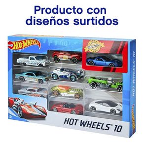 Set Carros Básicos de Juguete 10 Pzas - Hot Wheels