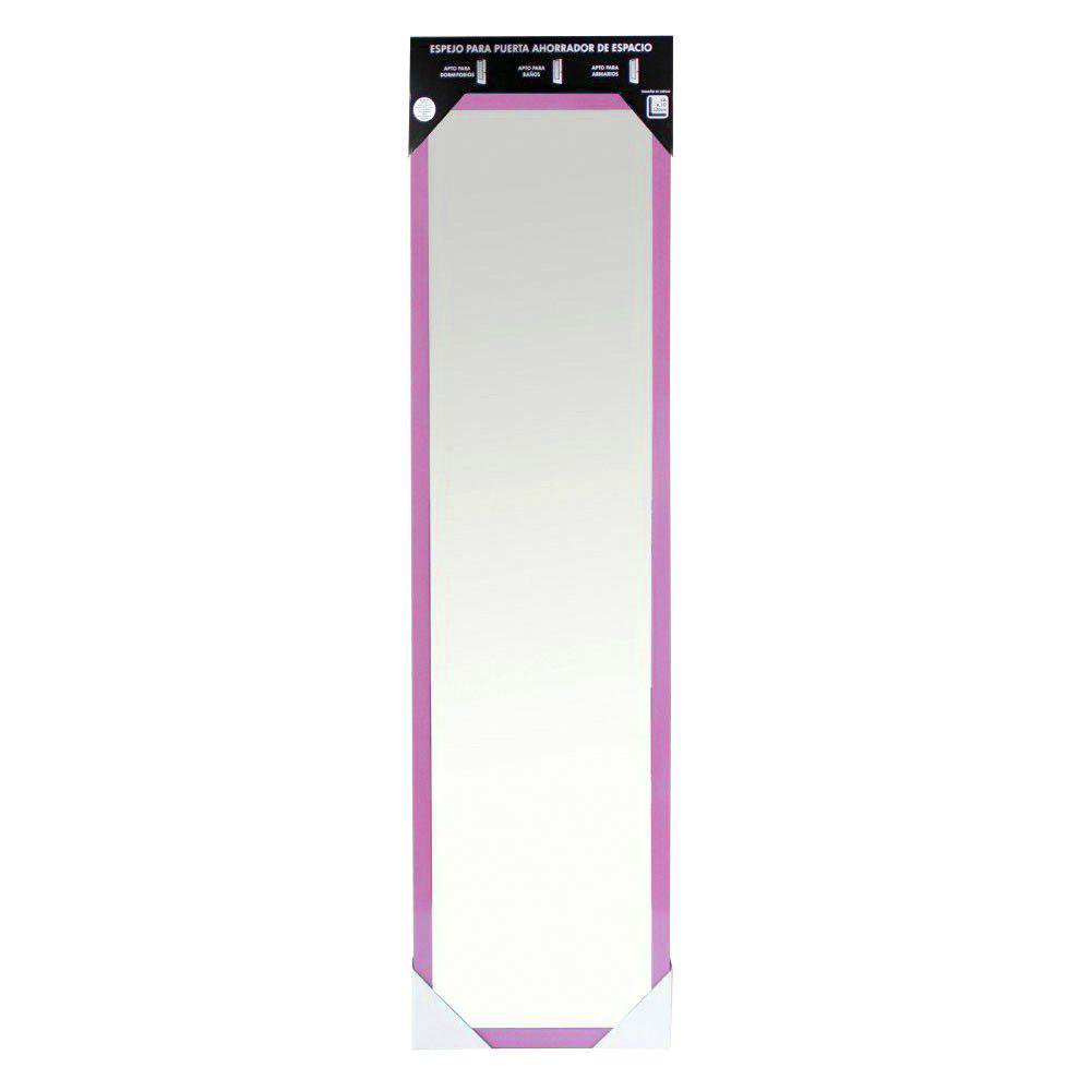 Espejo de Puerta 30 x 120 cm Rectangular Color Celeste Rosado