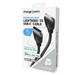Cable Tipo Usb-C De 6 Pies Charge Worx - Charge Worx