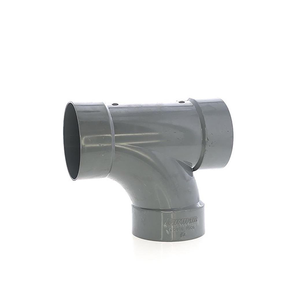 Te "T" de PVC Liso Drenaje Delgado 4 Plg