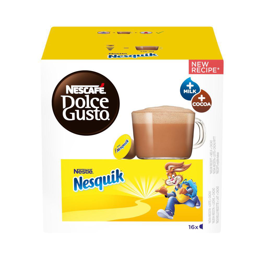 Cápsulas de Chocolate Dolce Gusto Nestlé Nesquik Sabor Cacao 16 Piezas