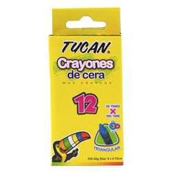 Crayon-De-Cera-Estandar-Triangular-12-Colores---Tucan