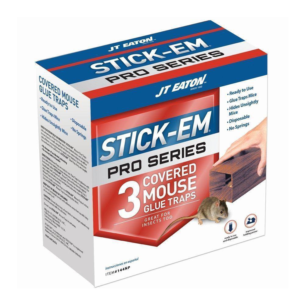 Trampas Adhesivas para Ratones Cubiertas 3 Pzas Set de 3 Trampas Adhesivas Cubiertas para…