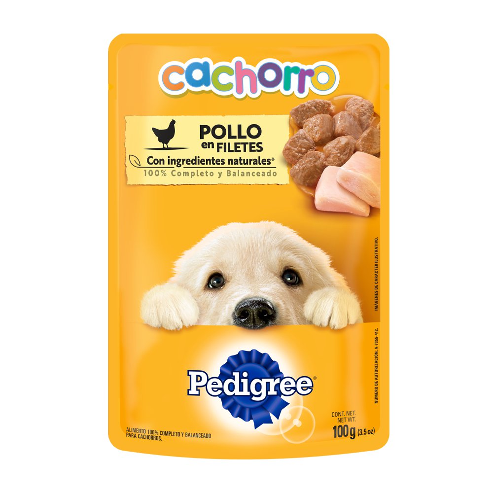 Alimento Húmedo para Cachorro Filetes de Pollo Sobre de 100 g Alimento para Perro Cachorro…