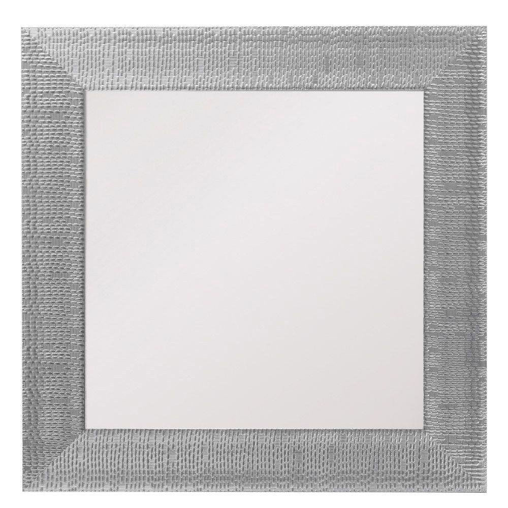 Espejo de Pared 40 x 40 cm Marco Texturizado Color Plateado Plateado