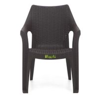 Silla de Exterior Plástica con Brazo Imitación Ratan - Plastimás