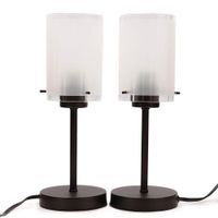 Set De 2 Lámparas De Mesa Café 2Bombillosx60Wmax - Zlumini