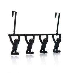 Ganchos Encima La Puerta Buddy (4) Negro
