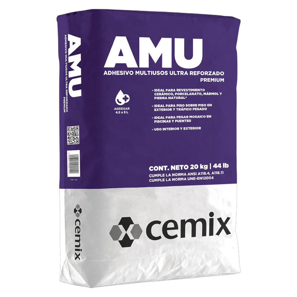Adhesivo AMU Multiusos Ultra Reforzado de 20 kg Color Blanco