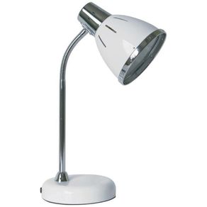 Lámpara De Escritorio Blanca 1Bombillox40Wmax - Zlumini